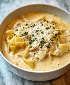Creamy Alfredo Lasagna Soup