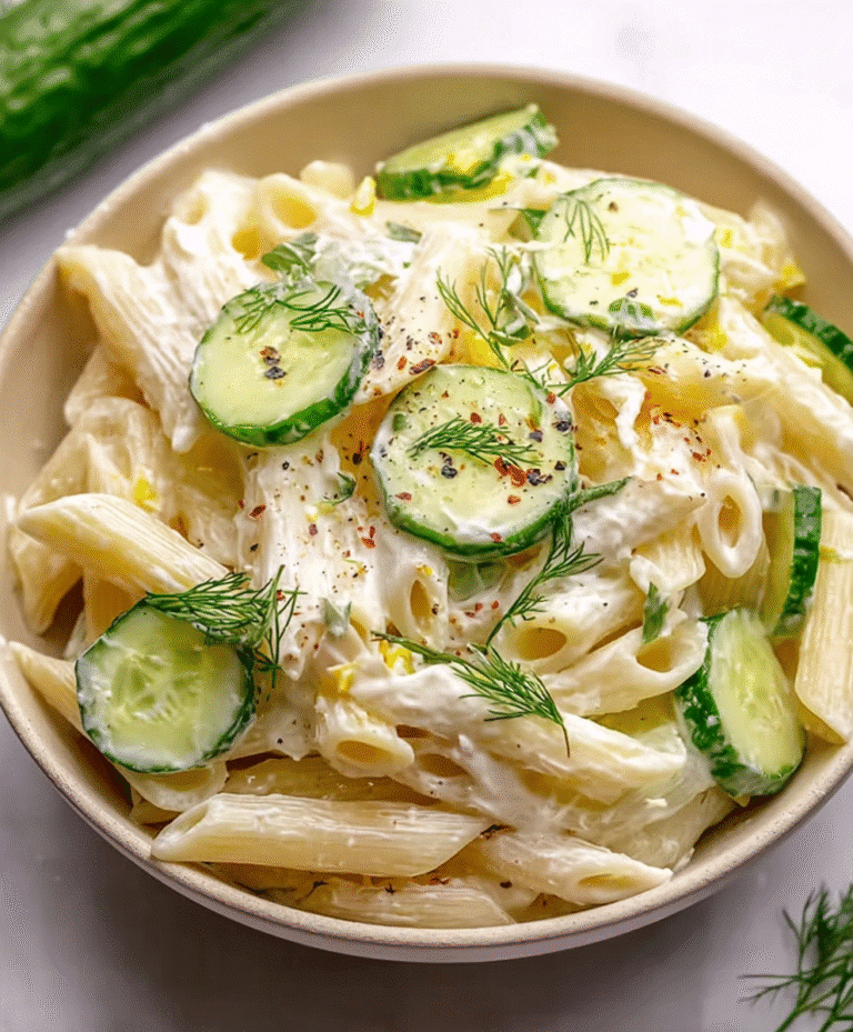 Fresh Cucumber Pasta Salad