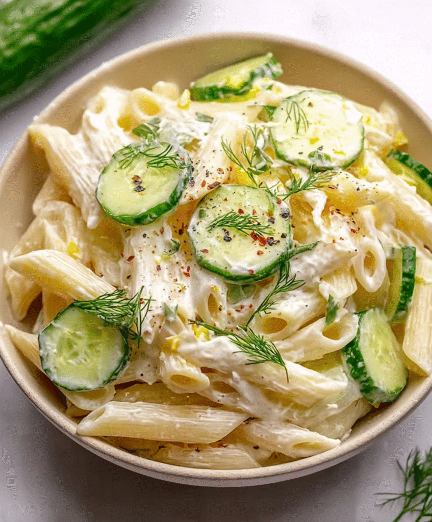 Fresh Cucumber Pasta Salad