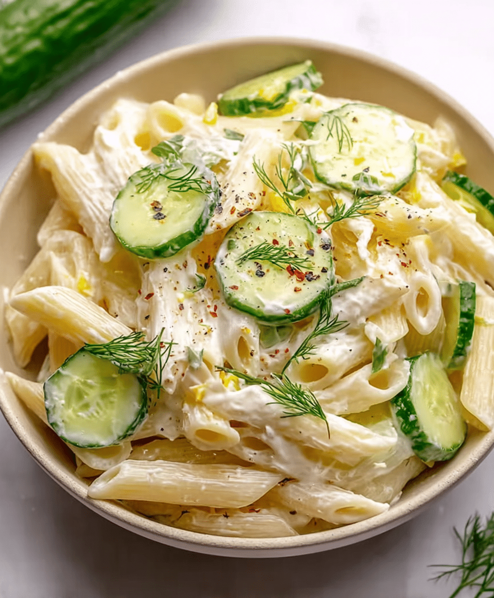 Fresh Cucumber Pasta Salad