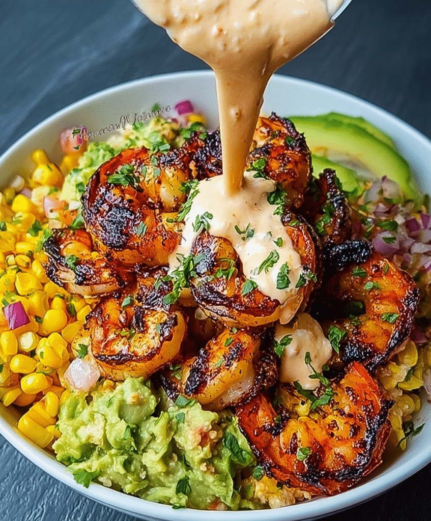 Grilled Shrimp Bowl with Avocado