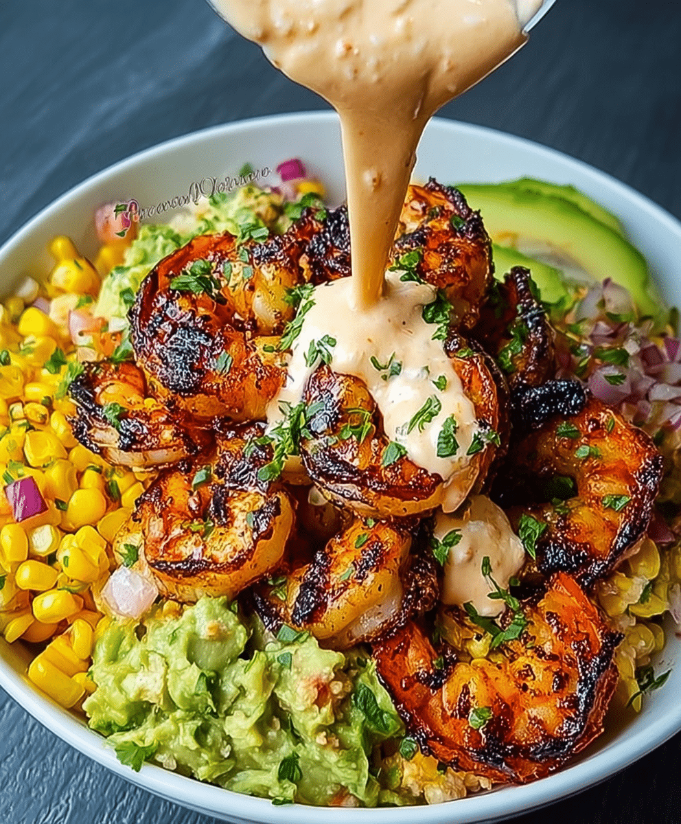Grilled Shrimp Bowl with Avocado