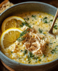 Mediterranean Lemon Chicken Soup