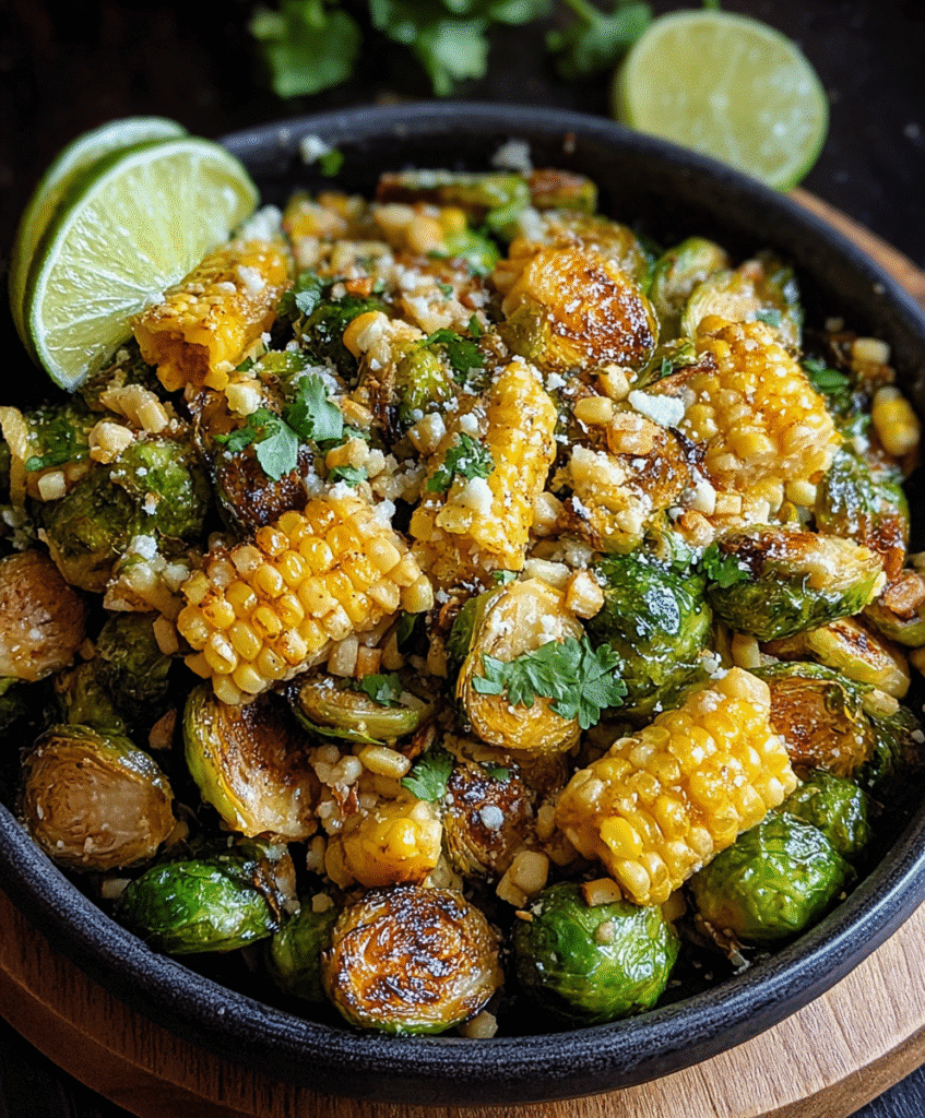 Mexican Street Corn Brussels Sprouts