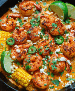 Mexican Street Corn and Shrimp