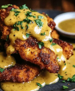Pretzel Chicken with Mustard-Cheddar Sauce