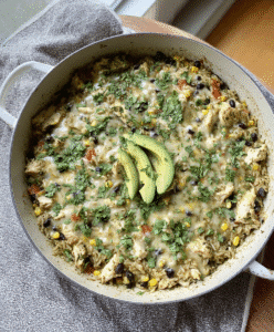 Salsa Verde Chicken & Rice Skillet