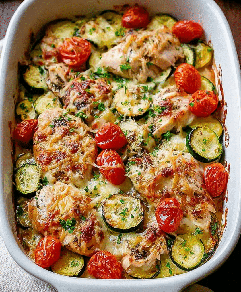 Sheet Pan Mediterranean Chicken & Zucchini