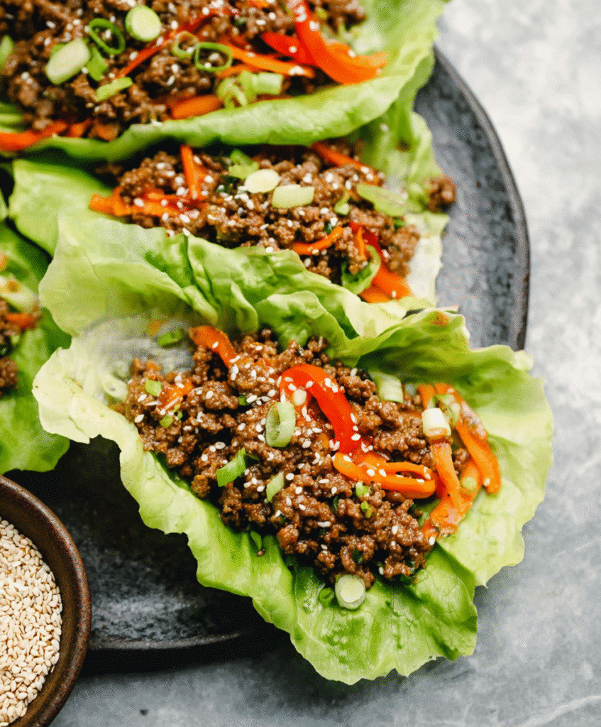 Ground Beef Lettuce Wraps
