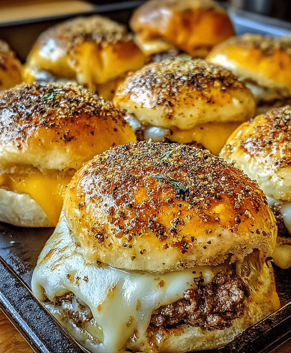Garlic Parmesan Cheeseburger Bombs