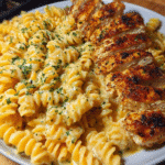 Mozzarella Chicken Rotini in Cajun Parmesan Cream