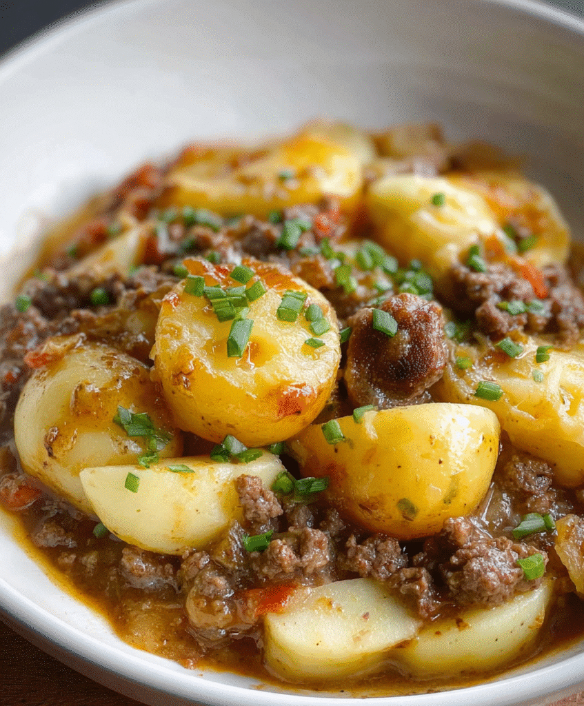Crockpot Hamburger Potato Casserole