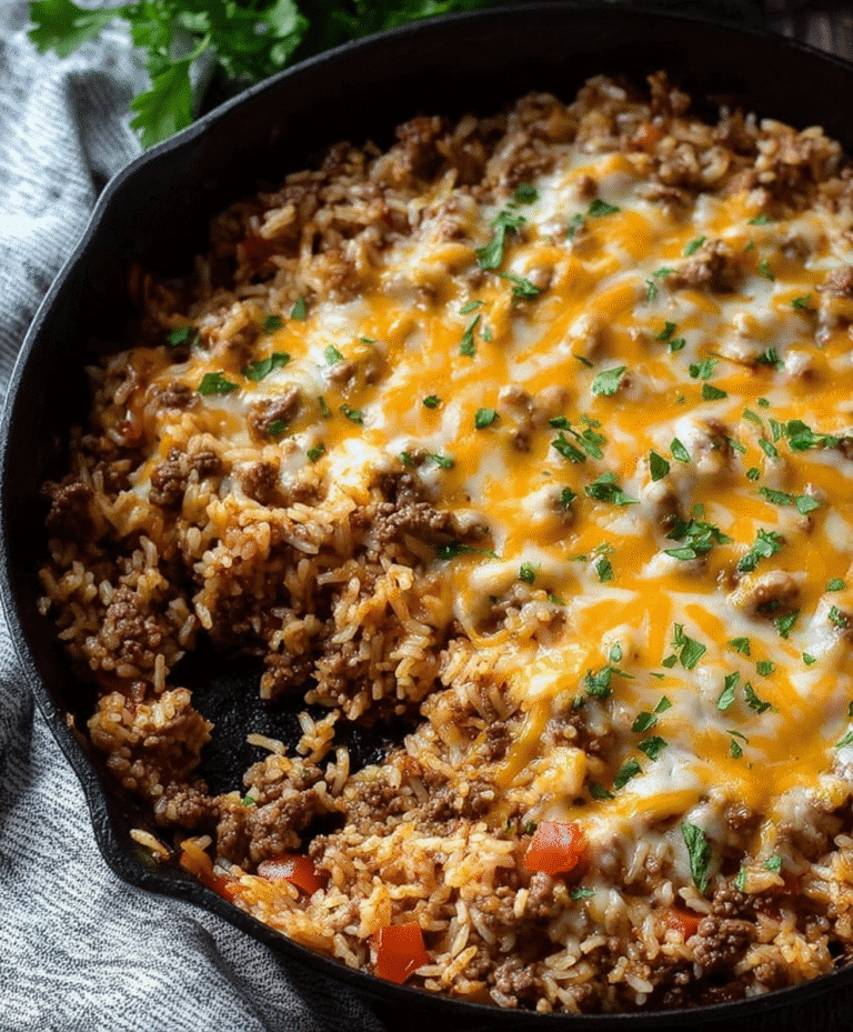 Easy Ground Beef and Rice Skillet
