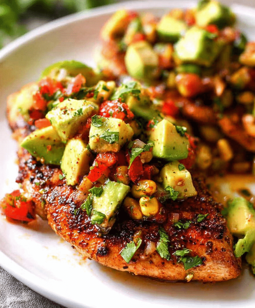 Fiesta Lime Chicken Recipe with Avocado