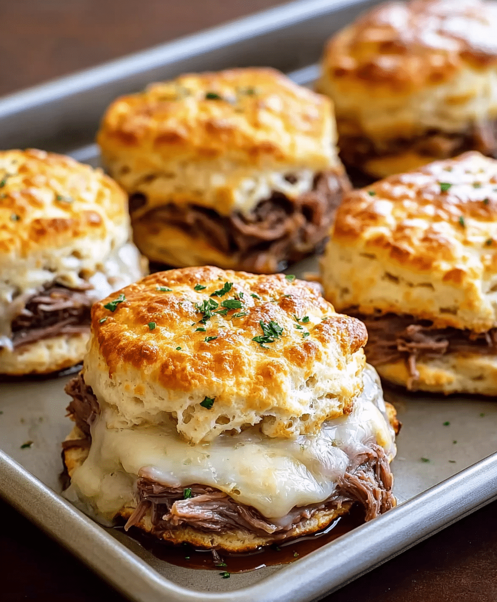 Baked French Dip Biscuits Recipe