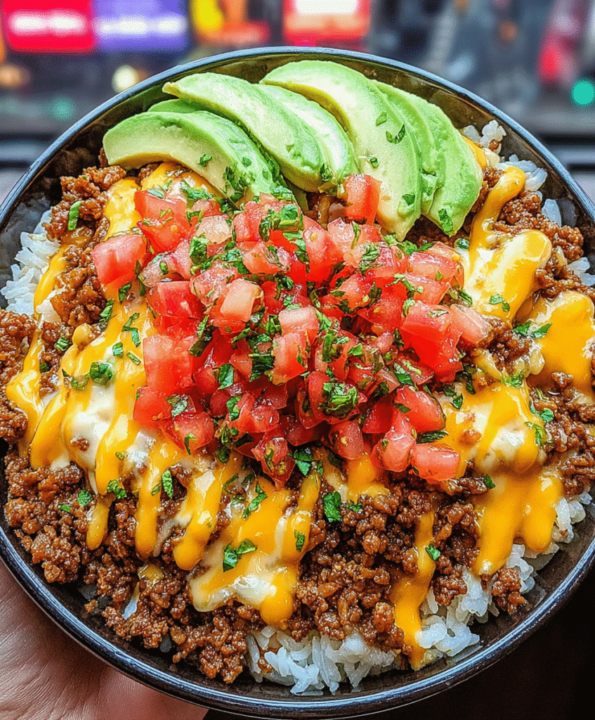 Easy Taco Rice Bowl