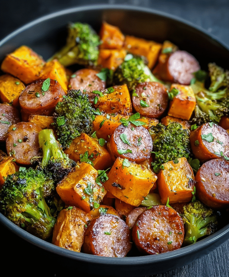 Honey Garlic Sausage Sweet Potatoes