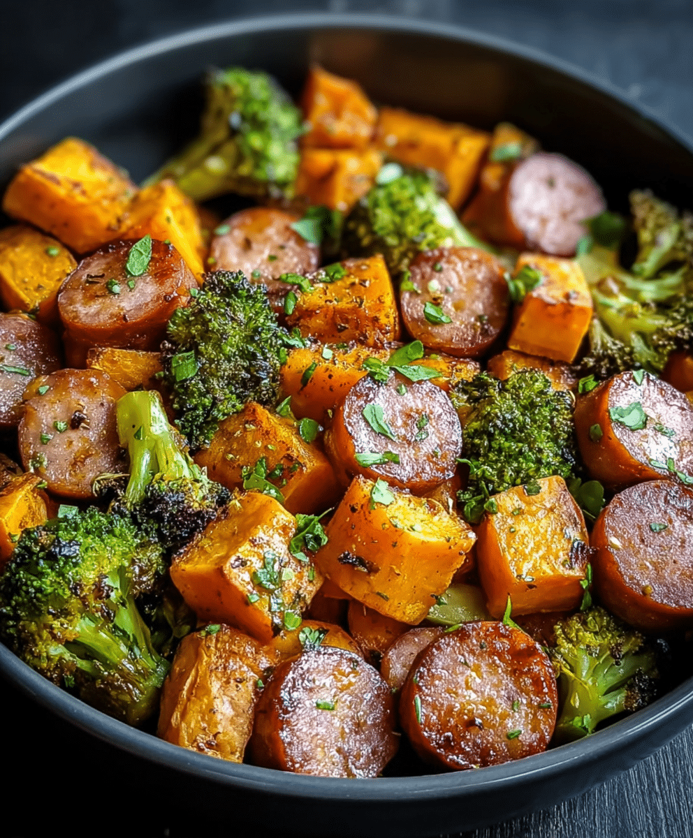 Honey Garlic Sausage Sweet Potatoes