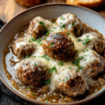 Cheesy French Onion Meatballs