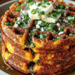 Cheddar Jalapeño Cornbread Waffles