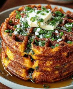Cheddar Jalapeño Cornbread Waffles