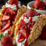 Strawberry Crunch Cheesecake Tacos