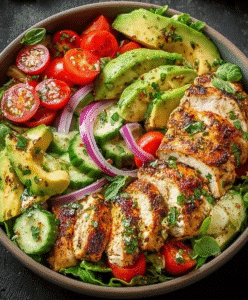 Grilled Chicken Avocado Salad