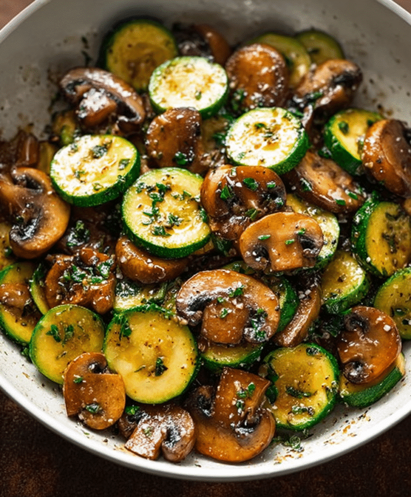Sautéed Zucchini and Mushrooms