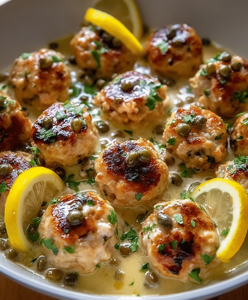 Chicken Piccata Meatballs
