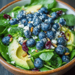 Blueberry Broccoli Spinach Salad