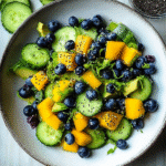 Mango Cucumber Salad with Blueberries and Avocado