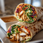 Thai Peanut Chicken Wraps