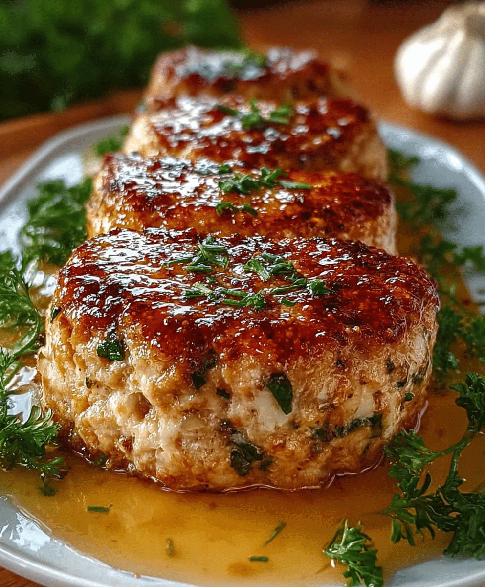 Garlic Parmesan Chicken Meatloaf