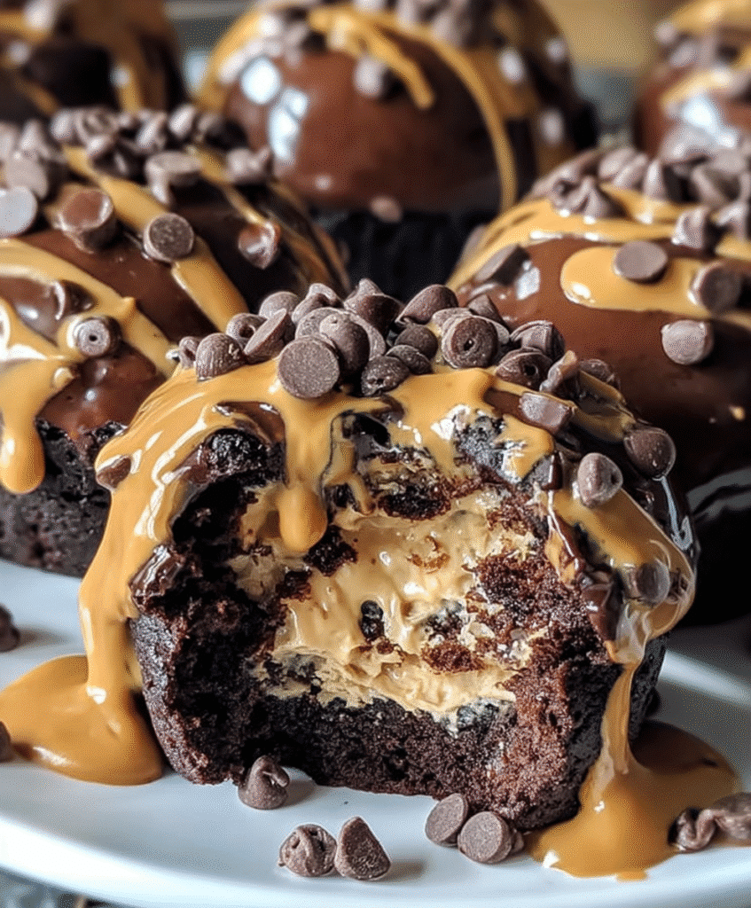 Chocolate Chip Cookie Dough Brownie Bombs