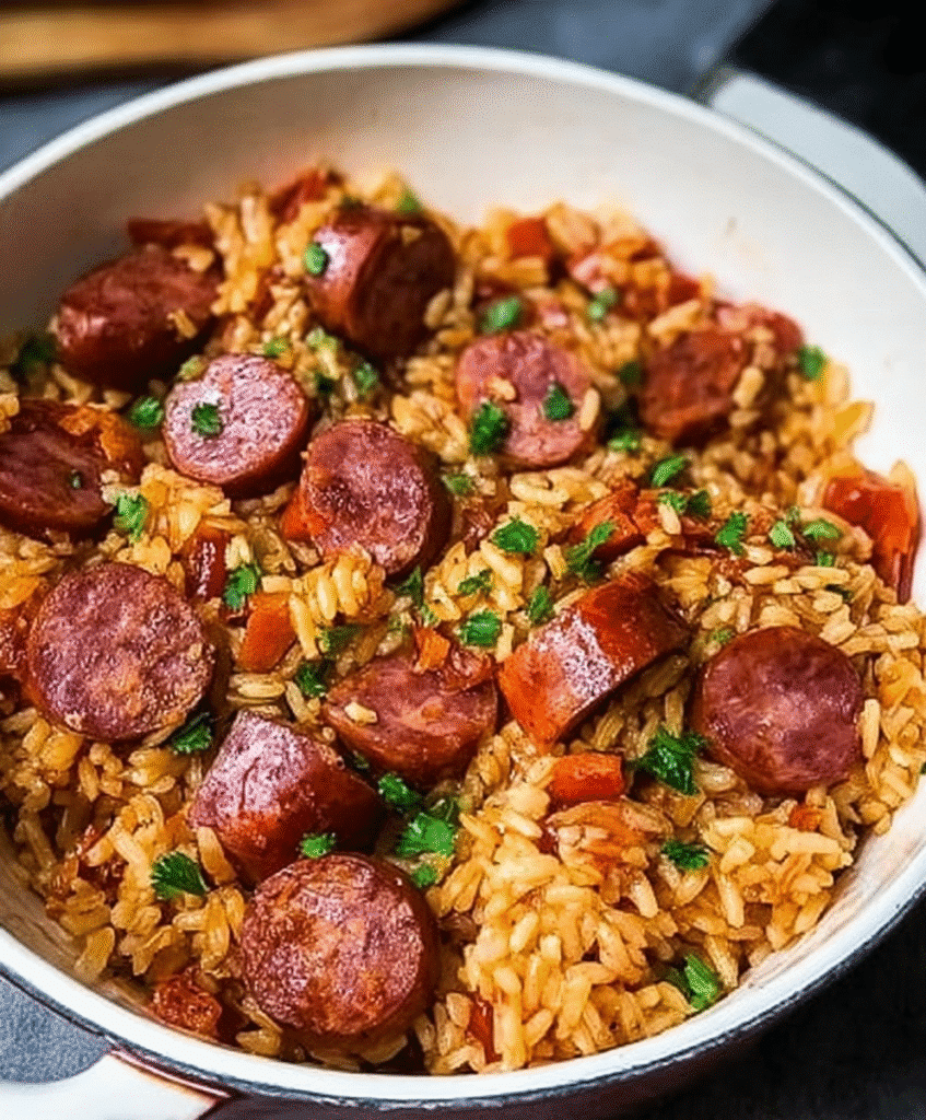 One-Pot Smoked Sausage and Rice Dish