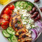 Greek Chicken Cottage Cheese Bowl