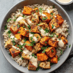 Healthy Chicken & Sweet Potato Rice Bowl