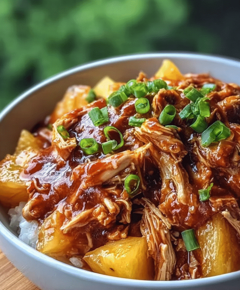 Easy Crockpot Pineapple BBQ Chicken