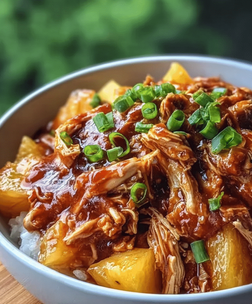 Easy Crockpot Pineapple BBQ Chicken