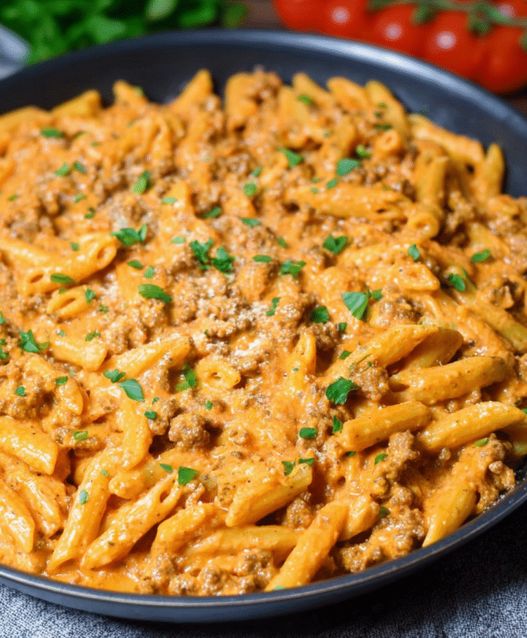 Creamy High-Protein Beef Pasta