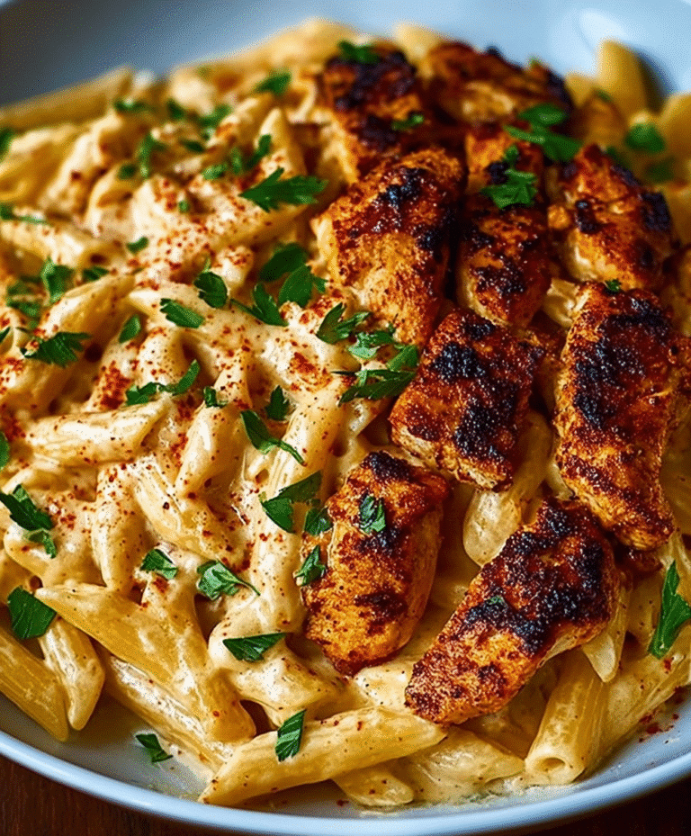 Cajun Chicken Pasta in Creamy Parmesan Garlic Sauce
