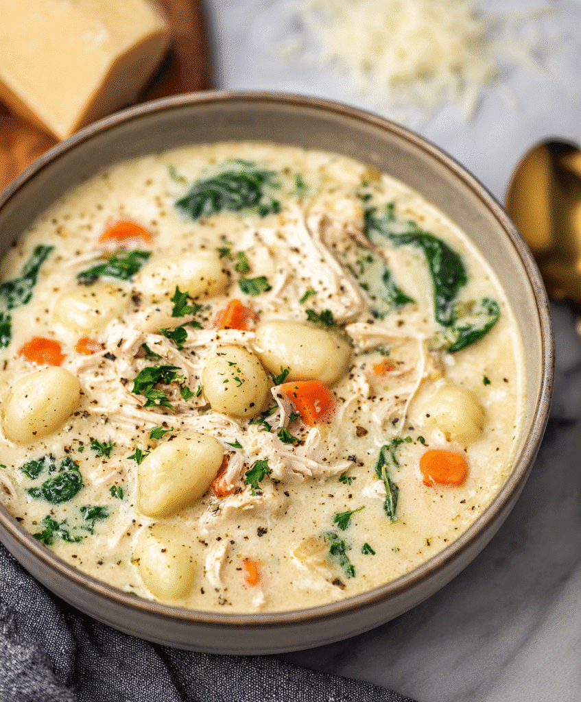 Tasty Rotisserie Chicken Gnocchi Soup