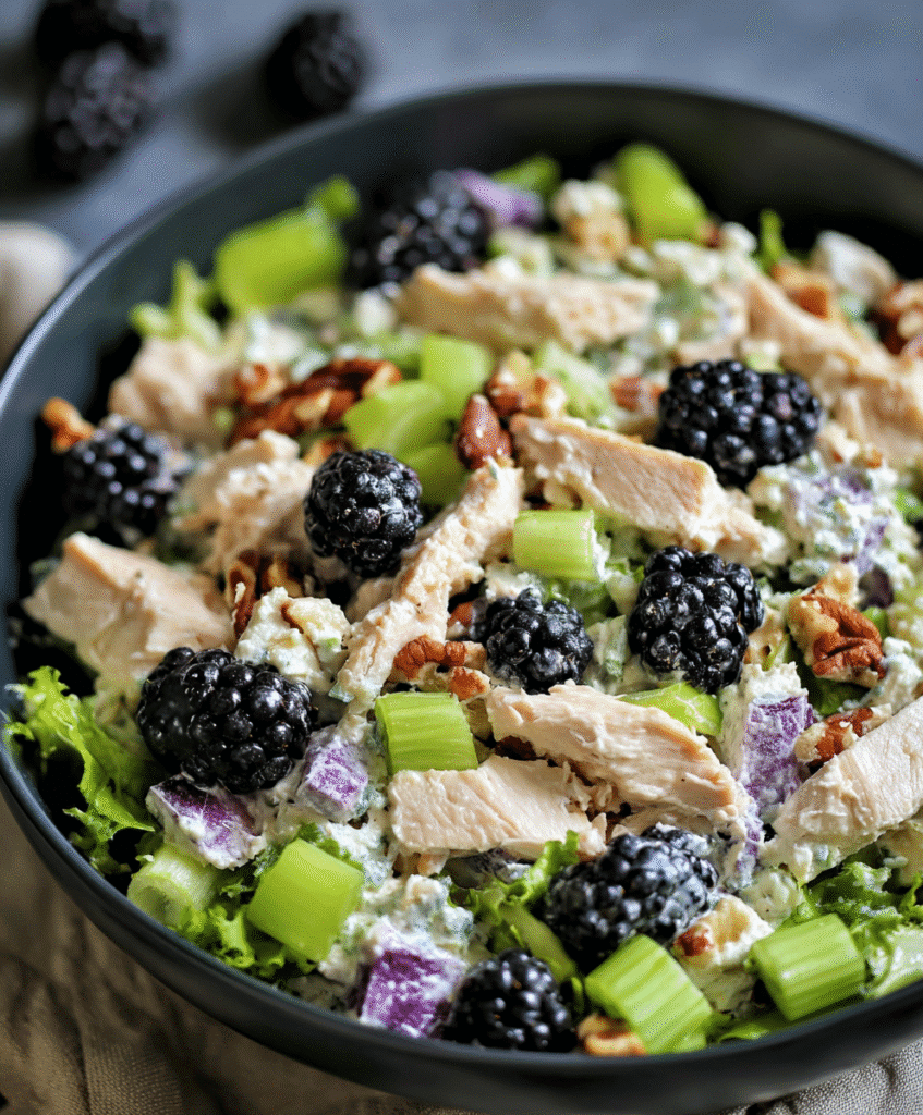 Keto-Friendly Blackberry Cottage Cheese Chicken Salad