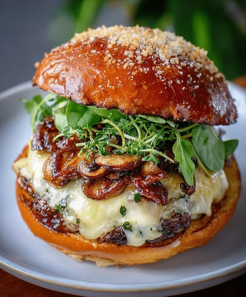 Mushroom Swiss Burger
