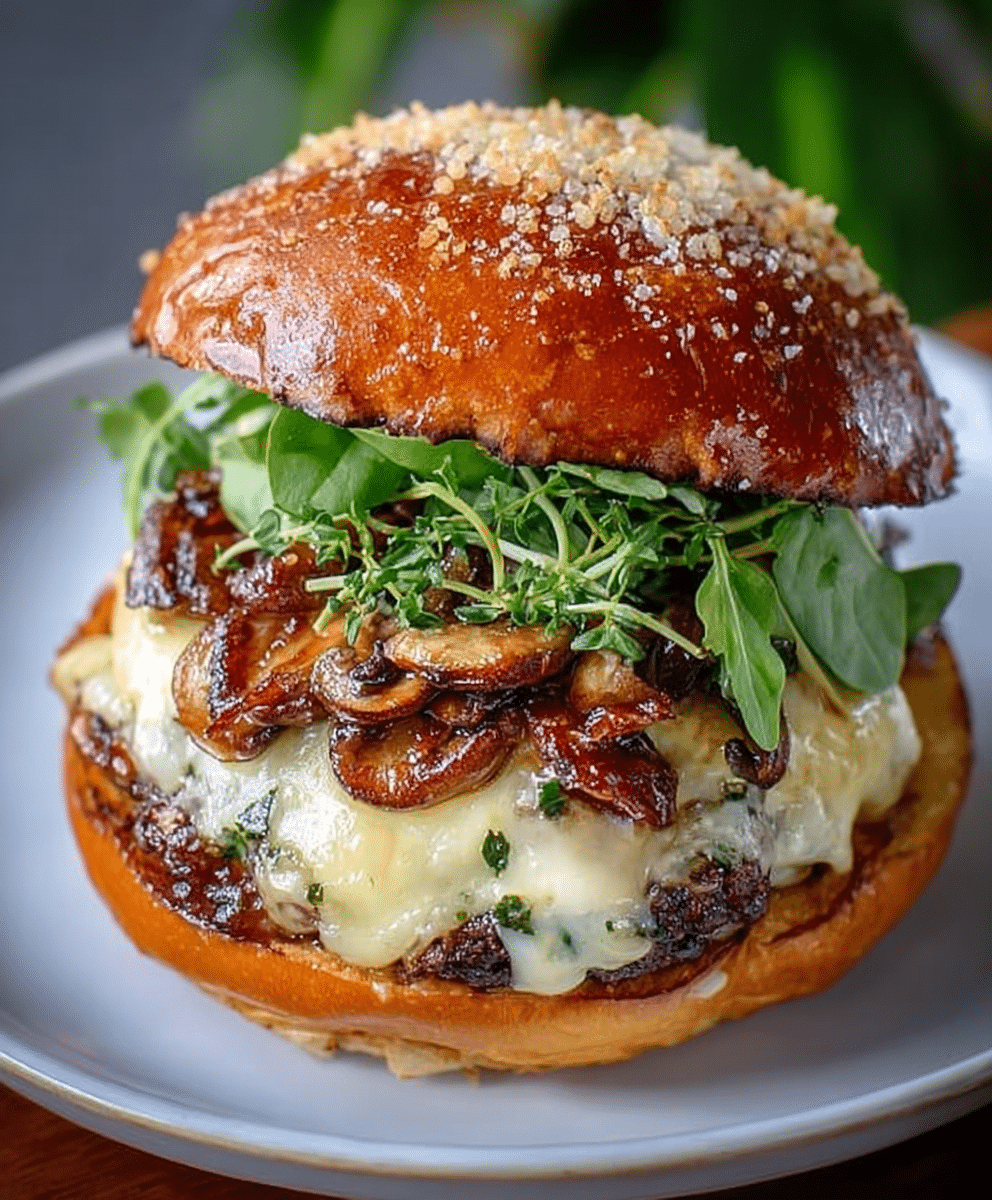 Mushroom Swiss Burger