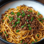 Mongolian Ground Beef Noodles