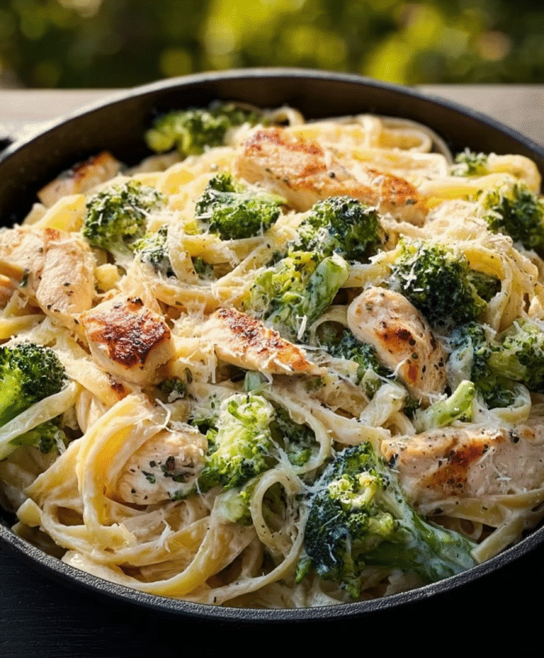Creamy Chicken Broccoli Alfredo Pasta Recipe