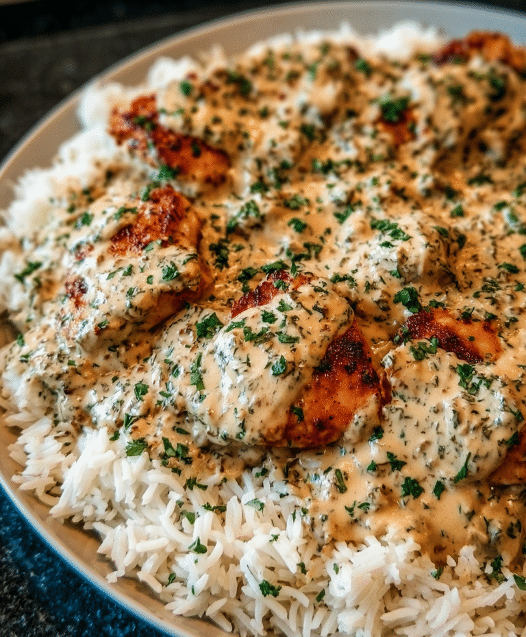 Creamy Smothered Chicken and Rice