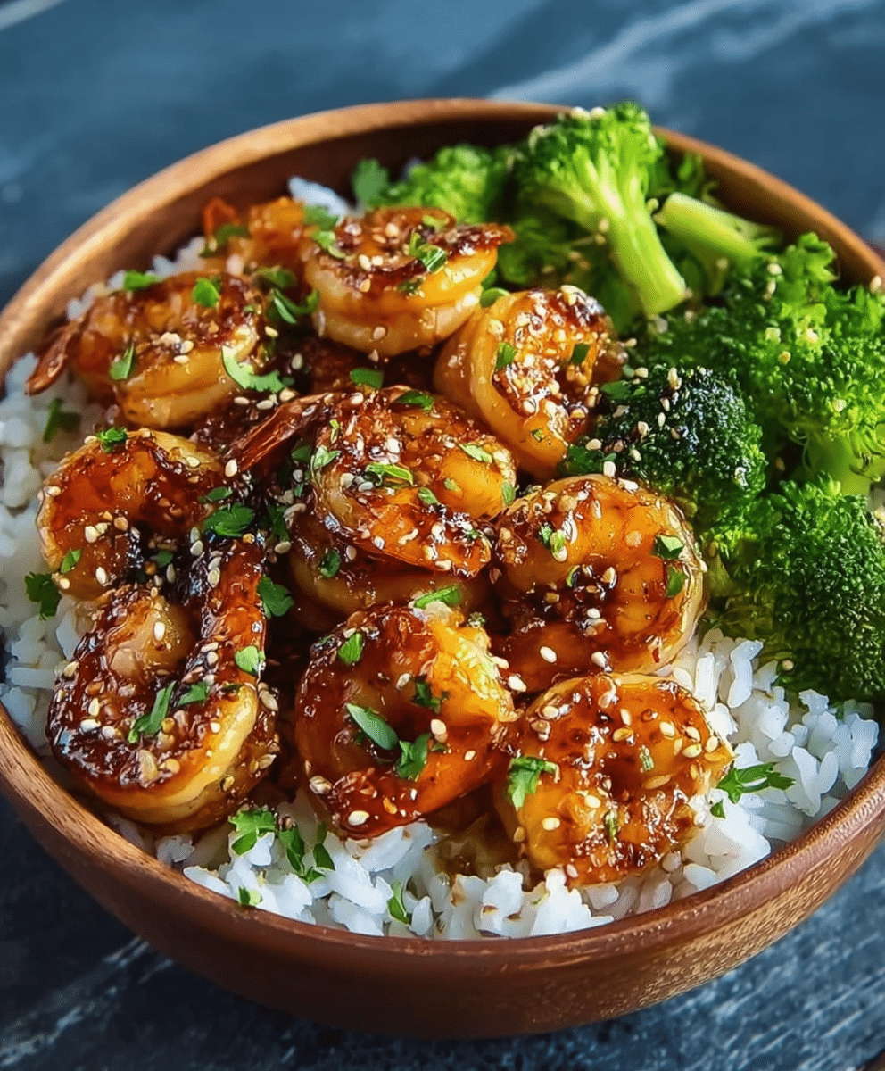 Honey Garlic Shrimp Bowls