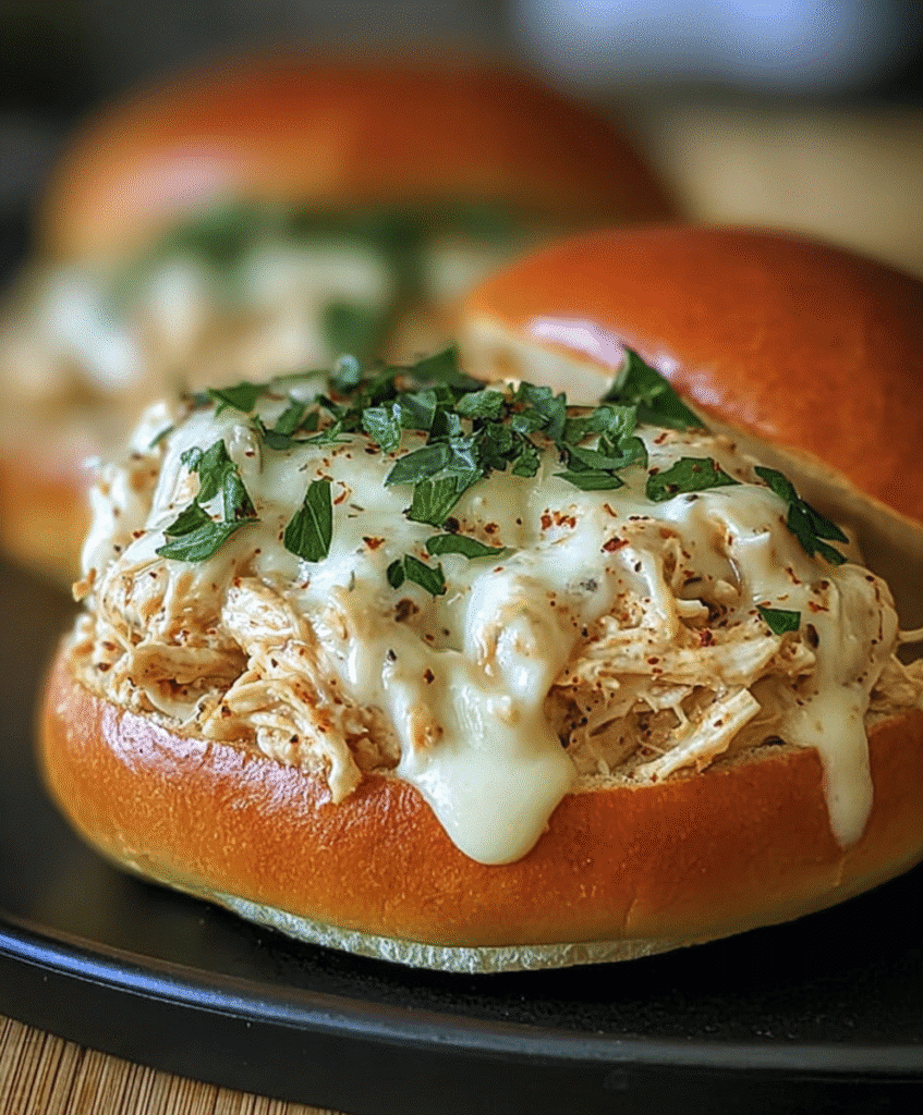 Chicken Alfredo Sloppy Joes